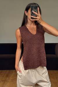 Womens: Kitt Knit Top Chocolate