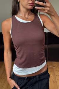 Nikita Layered Tank Chocolate