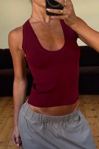 Womens Tops: Cherrie Tank Wine