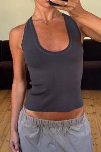 Womens Tops: Cherrie Tank Dark Grey