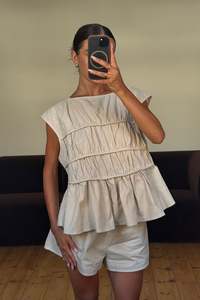 Womens Tops: Tilly Set Oat