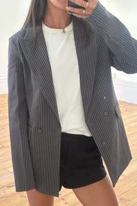 Womens Jackets Coats: Maya Blazer Dark Grey