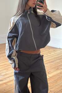 Womens Jackets Coats: Cleo Windbreaker Grey