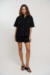 Womens Denim: Delaney Denim Set Black