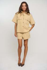 Womens Denim: Delaney Denim Set Sand