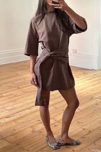 Womens Dresses: Delani Tee Dress Hazelnut