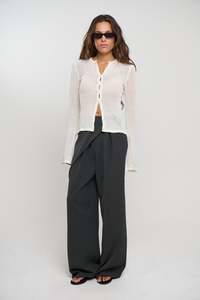 Womens Knitwear: Hadley Cardigan Off White
