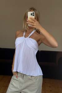 Maddison Halter Top White