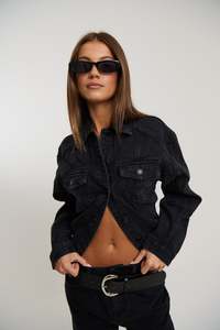 Violet Denim Jacket Backstage Black