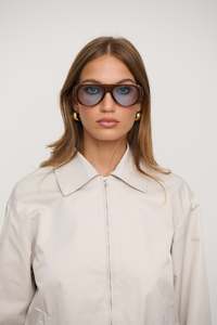 Womens Sunglasses: 408375-1-Brown/Blue