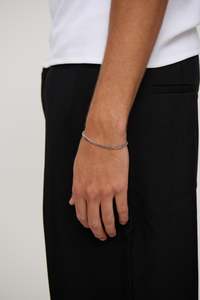 Premium NTH Ethan Chain Bracelet White Gold Plated