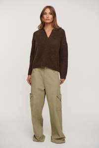 Womens Knitwear: Wren Knit Jumper Chocolate