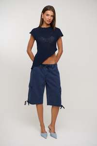 Womens Knitwear: Cassie Top Navy
