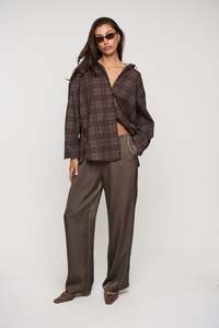 Womens Tops: Zaria Shirt Dark Grey