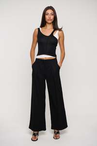 Womens Tops: Adana Tank Top Black