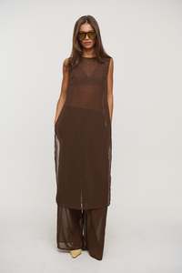 Womens Pants: Estella Set Chocolate