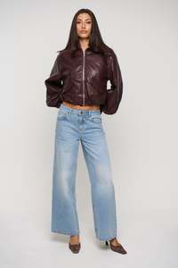 Womens Jackets Coats: Sia Bomber Jacket Dark Brown