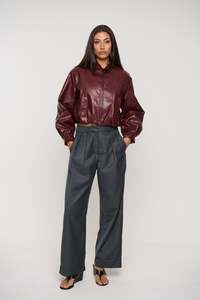 Womens Jackets Coats: Clara Bomber Wine