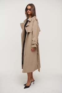 Womens Jackets Coats: Darci Trench Mocha