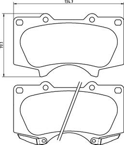 Heavy Duty Rear Brake Pad Set