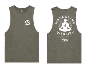 Vitality Singlet Moss Stone - BROS - Men's Wellbeing