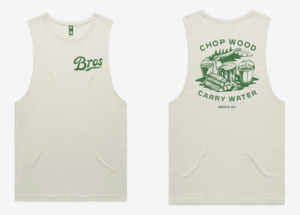 Chop Wood Carry Water Singlet Natural - BROS - Men's Wellbeing