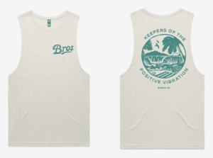 Products: Positive Vibrations Surf Singlet Natural - BROS - Men's Wellbeing