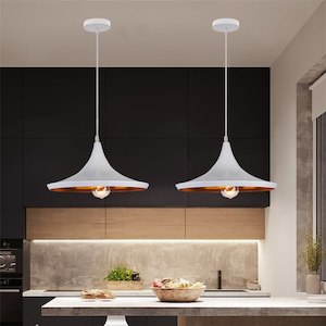 Nordic Vintage Pendant Ceiling Light White Style A