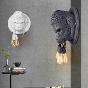 Unique Decor Lighting: Nordic Gorilla Wall Lamp