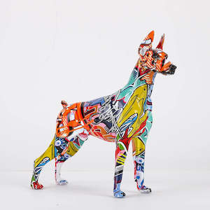 New In Stock: Urban Graffiti Doberman Statue