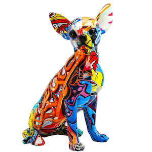 Urban Graffiti Chihuahua Statue