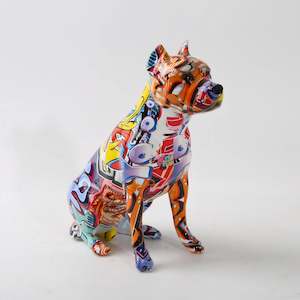 New In Stock: Urban Graffiti staffordshire Bull Terrier Statue