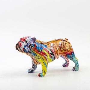 Urban Graffiti English Bulldog Statue