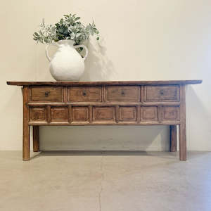 Annas Picks: Antique Hall Table with 4 Drawers 1990 x 400 x 830H