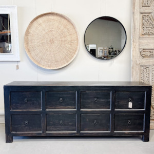 Reclaimed Drawers BLACK RUSTIC 2240 x 450  x 900H