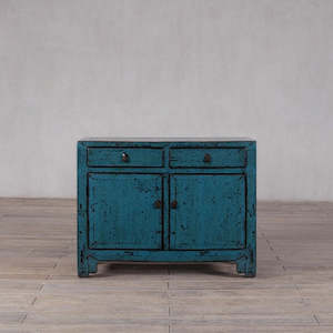High Gloss Bright Blue Cabinet c.1920 1160 x 400 x 900