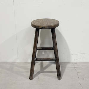 Stools: Round Top Bar Stool DARK BROWN 650H