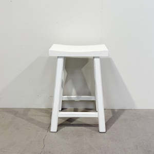 Saddle Top Bar Stool WHITE  650H