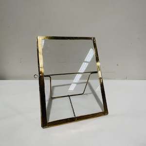 Candles: Glass & Brass Photoframe 160 x 200H
