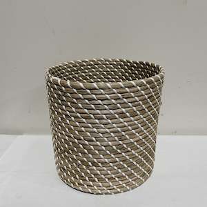 24185 Watergrass & White Woven Basket 300 x 300 x 300
