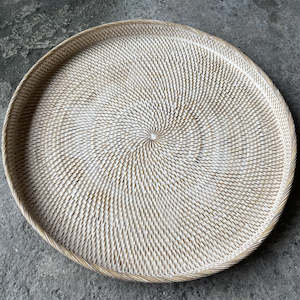 Rattan Tray Round DARK BROWN
