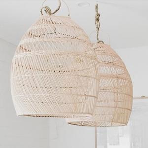 24260 Hand-woven Split Rattan Pendant  600 x 600 x 700