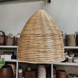 Lamps: Hand-woven Full Rattan Pendant NATURAL