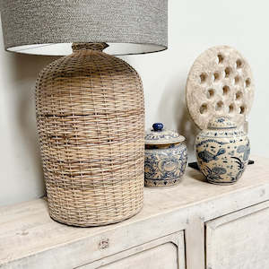 Lamps: Rattan Lamp Base XL ONLY