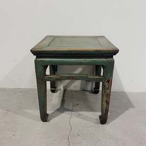 Stools: 25245 Antique Sanded Green Stool 470 x 470 x 510 H