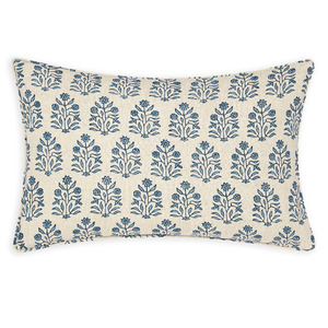 Walter G - Amer Azure (Hand Block Printed) Cushion Cover ONLY