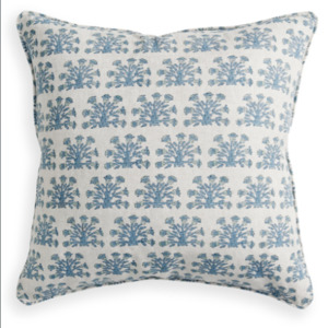 Homewares: Walter G - Samode Fresh Azure (Hand Block Printed) Cushion Cover ONLY