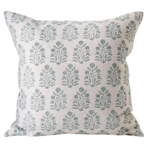 Walter G - Amer Celadon (Hand Block Printed) Cushion Cover ONLY
