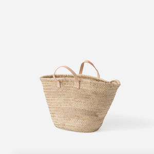 Woven & Leather Market Bag 2 SIZES