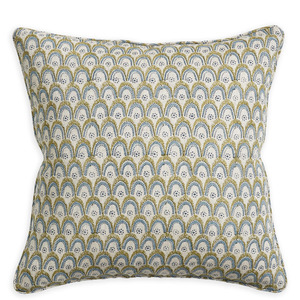 Homewares: Walter G - Azores Moss Azure (Hand Block Printed) Cushion Cover ONLY